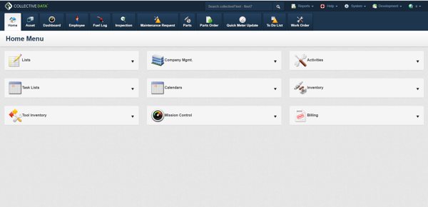 collectiveFleet Home Menu