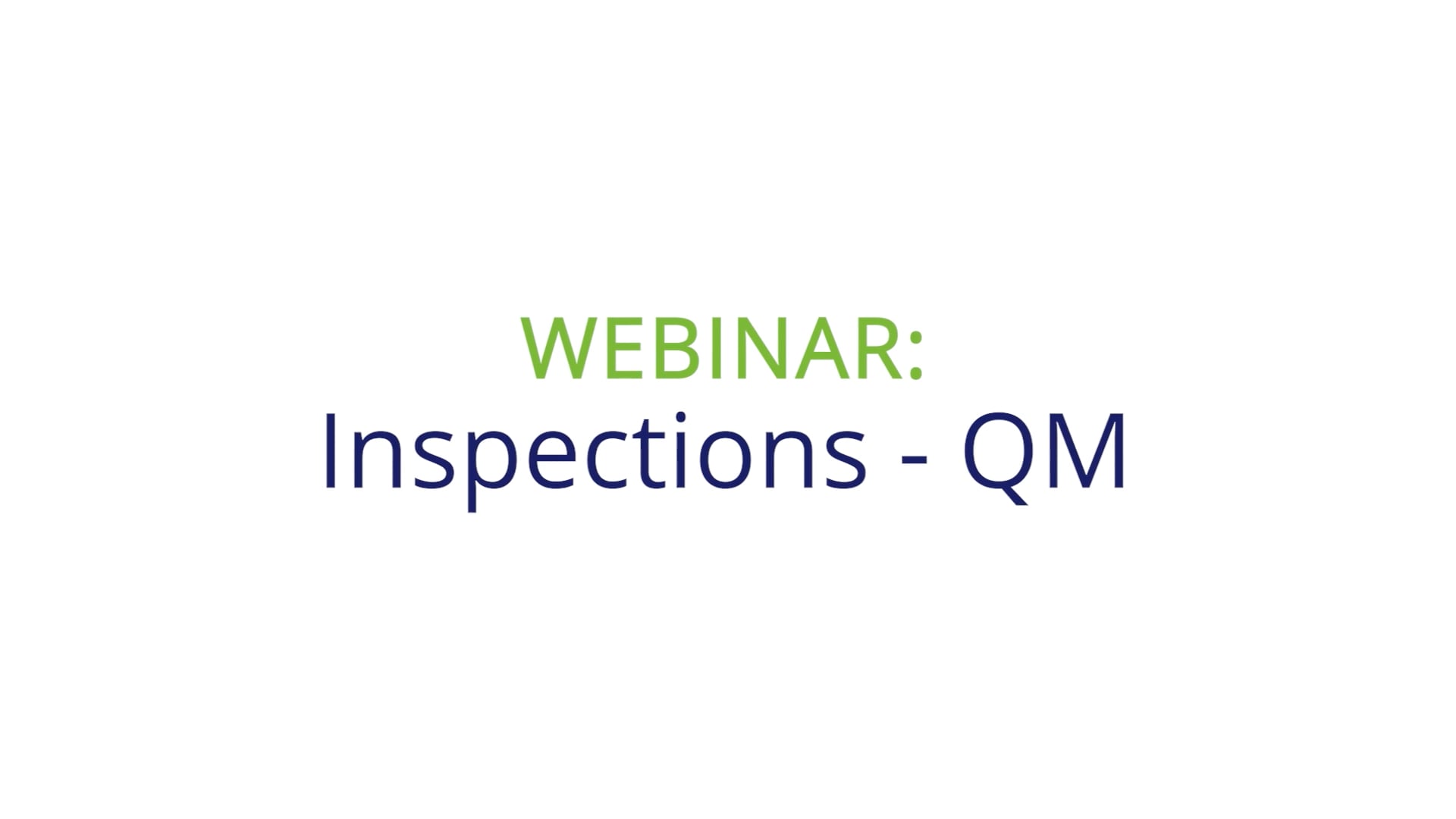 Inspections Webinar (Quartermaster-Focused)
