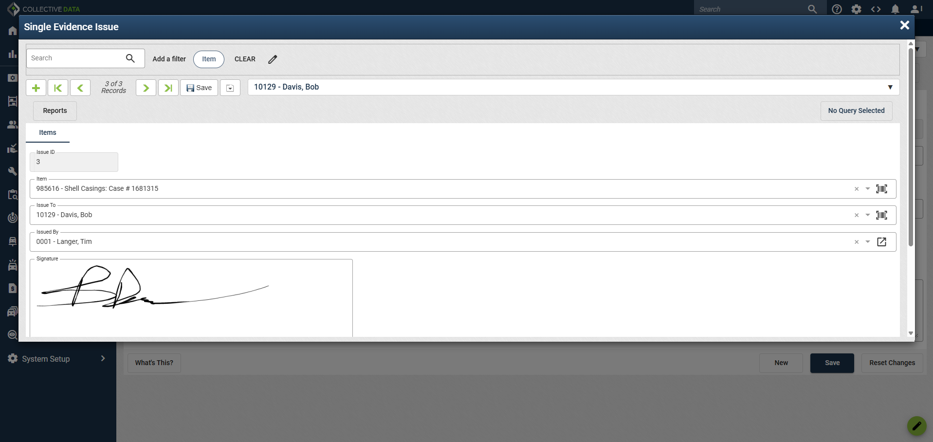 Single Evidence Issue with Signature