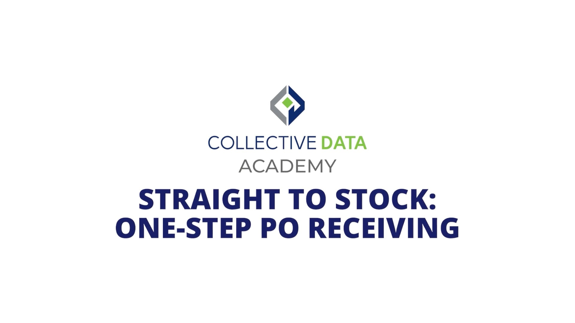 Straight to Stock: One-Step PO Receiving